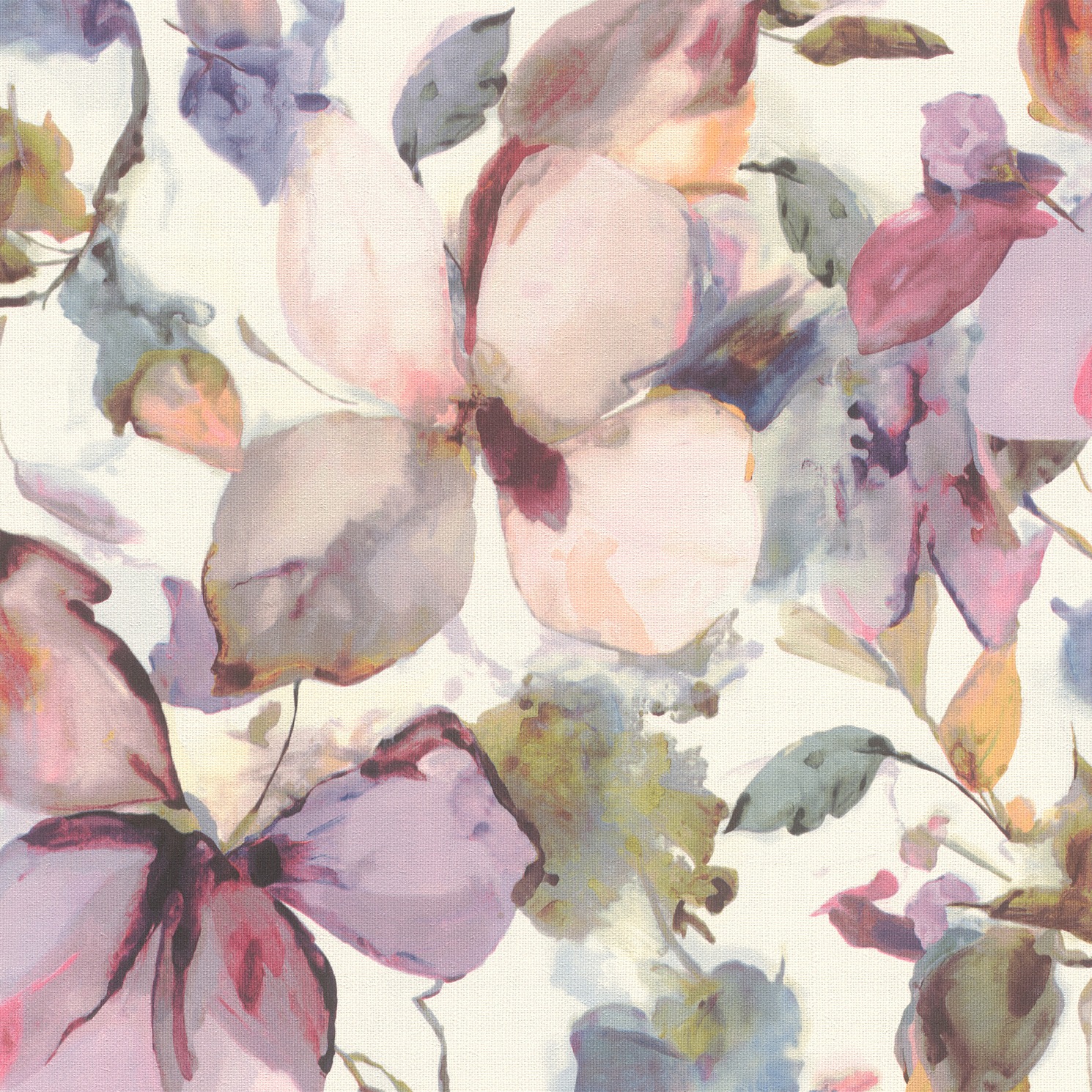 Liliana Plum Floral Wallpaper